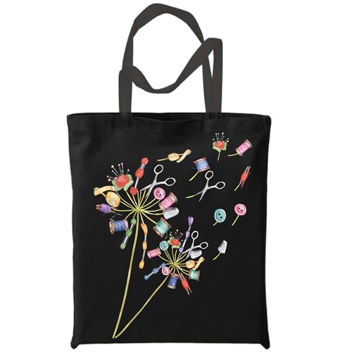 Chicimln Sewing Dandelion Tote Bag, Gifts for Sewing Lovers Enthusiasts