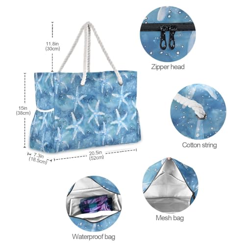 Image of senya Large Beach Bags Totes Swim Canvas Tote Shoulder Bag Water Resistant Bags for Gym Travel Daily