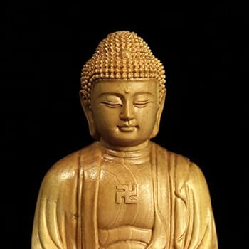Amazon｜【仏像】釈迦如来 (曹洞宗・臨済宗) 蓮台柘植 ツゲ