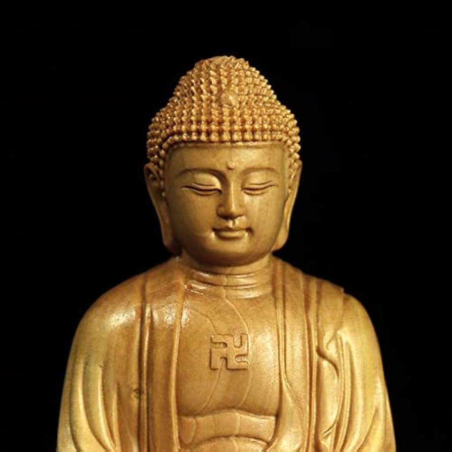 臨済、曹洞宗本尊釈迦如来坐像昔柘植材の手彫り品仏教仏像 臨済、曹洞宗本尊釈迦如来坐像昔柘植材の手彫り品仏教仏像