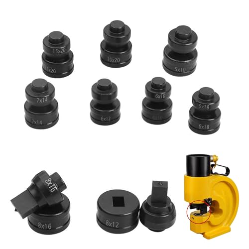 1 PC CH-60 Rectangle Hydraulic Punch and Die Set, Multi-Purpose Metalworking Tool，for CH-60 Hydraulic Punching Machine (Rectangle Die) (10x22mm)