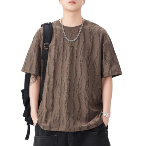 T-shirt oversize homme manches courtes à rayures confort durable