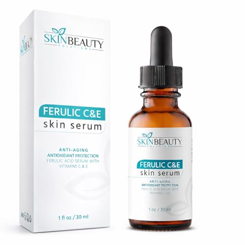 (1 oz/ 30 ml) Ferulic Acid CE with Vitamin C+E Skin Serum- Wrinkles, Anti-Aging, Sun Damaged Skin & More (C+E Ferulic Combination Antioxidant Treatment