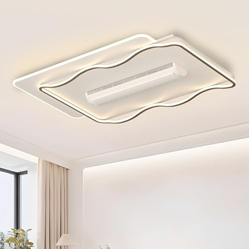 Image of Smartway 90 Watt Alonso Modern Ceiling Fan Chandelier BLDC Noiseless Motor + Auto Rotatable Blower Fan 3 Color Mode (Warm, Cold & Natural White) Stabilizing Dimming with Remote & App Control