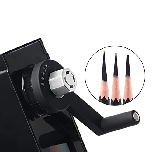 Image of FunBlast Artist Sharpener for Pencil - Art Pencil Sharpener, Sketching Drawing Manual Pencil Sharpener, Mechanical Pencil Sharpener for Artists, Artists Supplies, Hand Crank Sharpener -Black Color