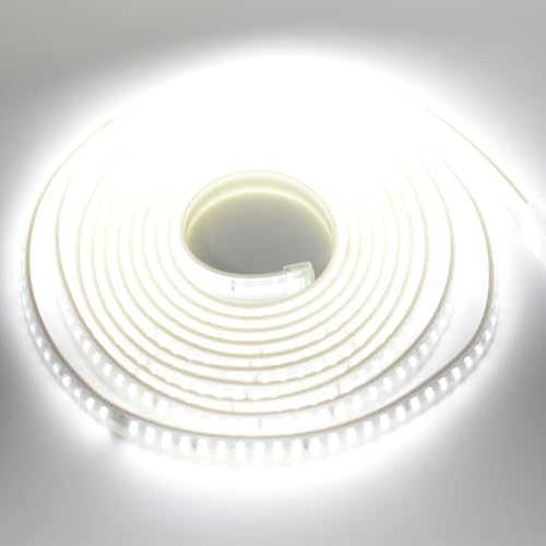 Image of SUYOOULIN LED Strip Lights, 33ft /10m AC110V-130V Waterpoof IP68 Super Bright 30000LM 2835 1200 LEDs Light Strips, 2 Times Brightness Than Low Voltage LED Strip Lights (Daylight White 6500K)