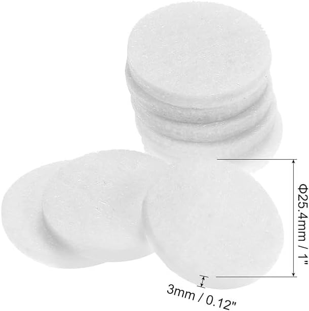 MR. DIY Crafts 36 Pcs, White Round Felt Pads,Non-Slip Anti-Slip Protective EVA Foam Felt Pads with Pressure Sensitive Adhesive Hot Melt Die Cut for Furniture Legs (36, White, 2.5 x 2.5 cm)