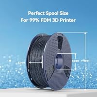 SUNLU Glitzer PLA Filament 1,75 mm, 1KG PLA Sparkle Schwarz – Ansicht 9
