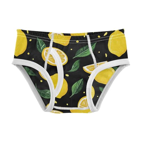 Wusikd Lemons Boys' Underwear Cotton Yellow Green Boys Briefs Soft Toddler Underwear 2T