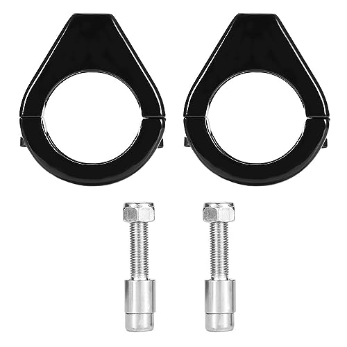 Motorcycle Modified Turn Light,ANGGREK 1 Mount Bracket Aluminium Alloy 41mm Fork Clamps fit for All with 39mm Fork Tubes(Black)