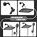 Veken 11.8 Inch Rain Shower Head with Handheld- High Pressure Dual Shower Heads with 5 Modes Handheld Spray Combo- Wide Rainfall Showerhead with Hose, Bathroom Accessories, Matte Black
