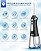 Water Dental Flosser, Portable Oral Irrigator with 300ML Water Tank, IPX7 Waterproof, Rechargeable, 4 Modes for Deep Teeth Cleaning, Travel-Friendly (Black)