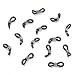 Pandahall 200pcs Adjustable Eyeglass Holders Chain Strap Holder Rubber Loop Coil Ends Beaded Jewelry Findings Black 20x5mm