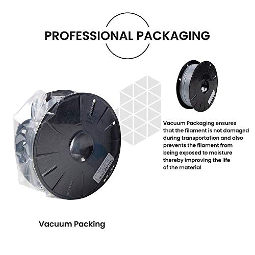 Image of Tesseract Premium PLA + 1.75mm 3D Printing Filament | Dimensional Accuracy + /- 0.03mm | Compatible with Most FDM Printers | 1 KG 3D Printer Filament - PLA Silver (Quantity 1)