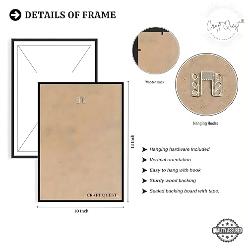Image of CRAFT QUEST Wall Art Decor Paintings | Set of 3 Abstractv Wall Art Frames for Home Decoration | Ideal for Living Room, Bedroom & Office (Black, 10 X 13 Inches Each Frames)