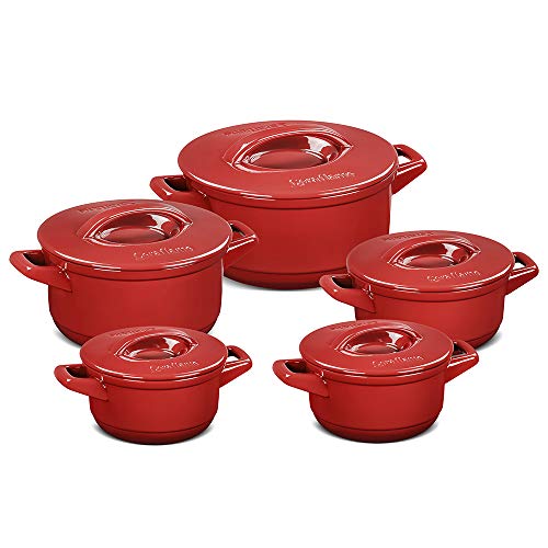 Conjunto de Panelas de Cerâmica Duo+ Casual, 5 Peças, Pomodoro, Ceraflame