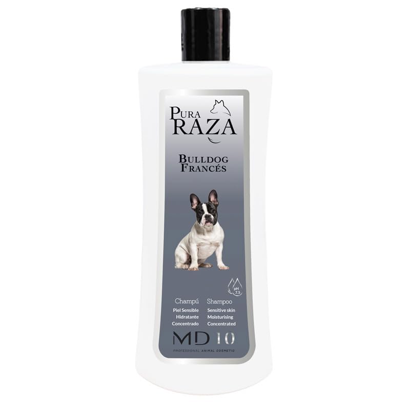 Shampoo Idratante e Dermoprotettivo per Bulldog Francesi e per Cani Pelo Corto con Vitamina D-Pantenolo - Previene la Formazione della Forfora - Vegano e BIodegradabile 750 ml - MD-10 COLLECTION