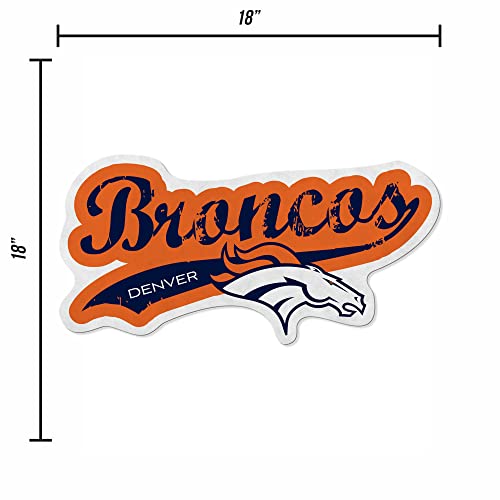 Banderín decorativo de los Denver Broncos NFL troquelado y fácil de colgar 6