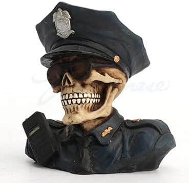 Miniatura 3 de Veronese Design Escultura de resina de medio busto de policía esqueleto de 2 38 pulgadas