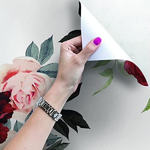 Papier peint floral résistant 416x254cm pour masquer défauts muraux