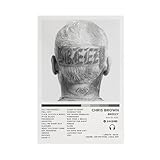 KJUFE Chris Brown Leinwandposter, Wandkunst, Dekordruck, 