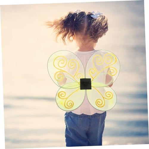 Kisangel Abelhas Adereços De De Asas De Abelha Amarelas Mascarada De Asas Transparentes Capa De Fada