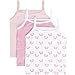 Feathers Girls Pink Butterfly Print Tagless Cami Super Soft Undershirts (3/Pack)