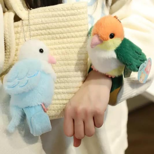 Image of SCOOBA Adorable Wrist Holding Colorful Bird Soft Toy 15cm (Wrist Bird Toy)