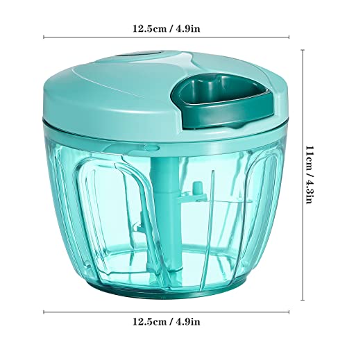 Image of Cambom Food Chopper Vegetable Cutter, Chopper Hand String Vegetable Chopper Onions Cutter for Vegetable Fruits Nuts Durable BPA Free Food Safe Material 650ML(Blue)