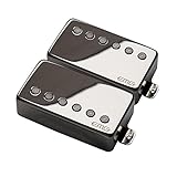 EMG 57/66 Humbucker Gitarren-Tonabnehmer-Set für Steg und Hals, Schwarzes Chrom