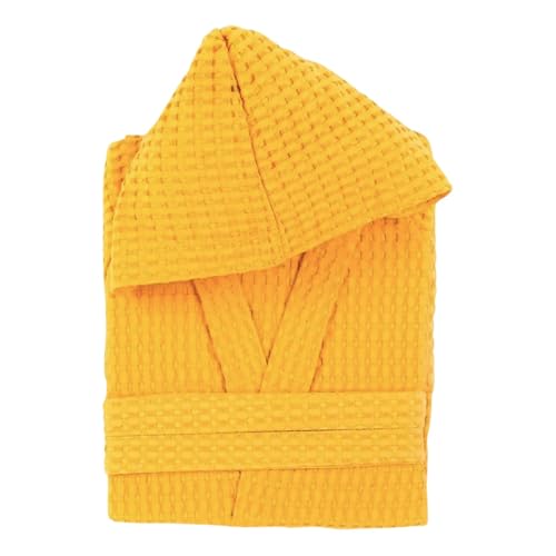 IL BOTTEGONE Accappatoio Nido d’Ape 100% Cotone Tinta Unita, Accappatoio