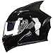 ILM Motorcycle Helmet Fin Stick-On Horns Streamline Shape Matte Black