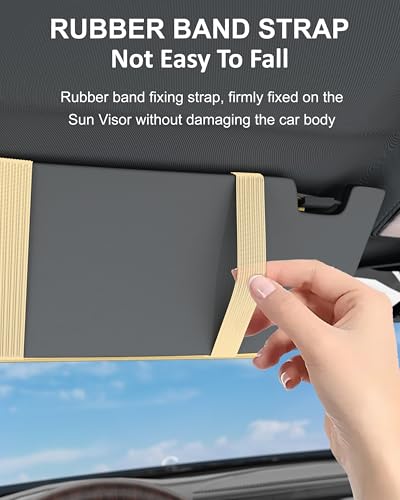 Image of FEDUS Pack of 2 Premium Car Sun Visor Organizer and Storage Car Document Holder, Sunglasses Holder for Car, Car All New Accessories Multipocket Pouch Auto Interior Accessories for Truck, SUV, Van