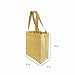 OccasionALL Gift Tote Bags, Reusable Gift Bags Small with Handles, Golden Christmas Gift Wrapping Bags, Birthdays, Holidays & Party Favors, 6x3x8, 12 Pack