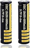 ruixishangmao High Performance High Capacity Rechar Ba 3.7 Ion Ba 4000mah Large Capacity Ba Top Batteries for LED Torch, Head Lamp,Doorbells,2 Pack