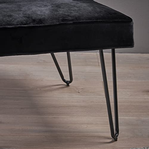 Christopher Knight Home Dusoleil Glam Modern Velvet Armless Chair, Black, Black #TOP15