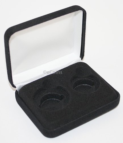 Caja metálica para monedas con fieltro negro miniatura 1
