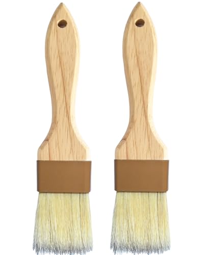 Natural Boar Bristle Pastry & Basting Brush - Non-Shedding, Food-Grade
