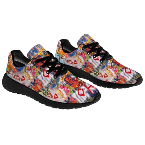 Women's Men's Graffiti Shoes Running Tennis Shoes Fashion Sneakers4