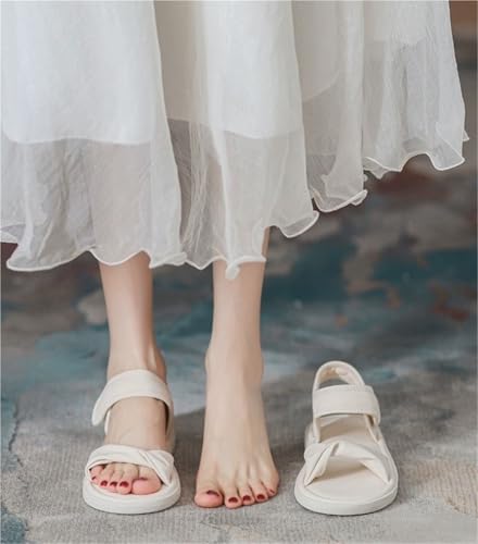 Women's Flat Sandals Open Toe Leather Sandals Lightweight Comfort Slingback For Daily Wedding Work Party Dressy Prom4