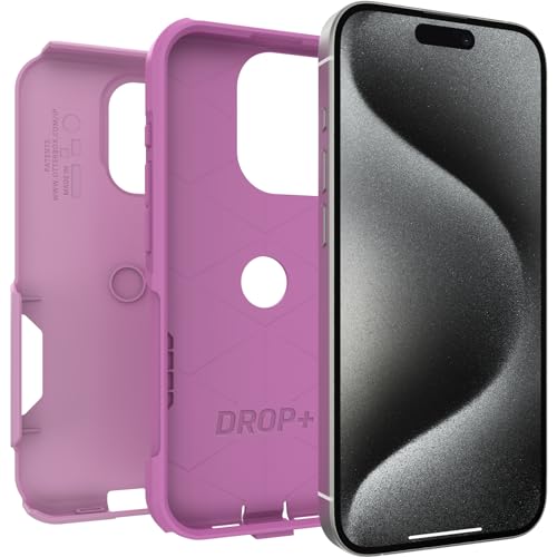 Image of OtterBox iPhone 15 Pro (Only) Commuter Series Case - Run Wildflower (Pink), Slim & Tough, Pocket-Friendly, with Port Protection