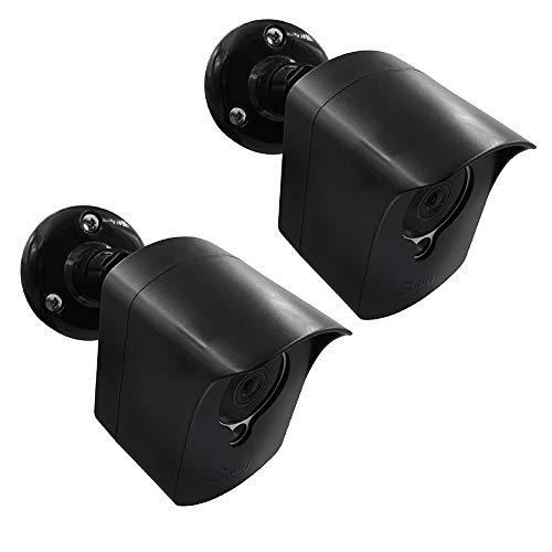 Mounting Set for Wyze Cam (2 pcs Black) - Outdoor Case for Wyze Camera & v2 1080p Full HD w/ Screw Mounts - Wyze Waterproof Cover with Wall Mount Bracket - Solid Housing for Wyze Cams by SULLY