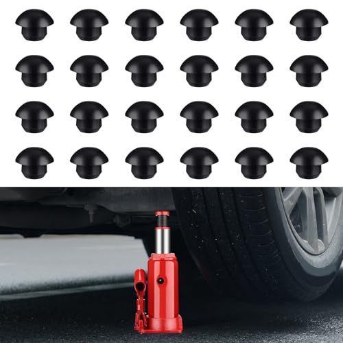 Image of 24PCS Bottle Jack Floor Jack Oil Filler Plug, Jack Accessories, 9mm Rubber Hydraulic Oil Filler Plug Bung, Car Accessories Horizontal Jack Hydraulic Top Pressure Rod for Oil Reservoir Fill Hole