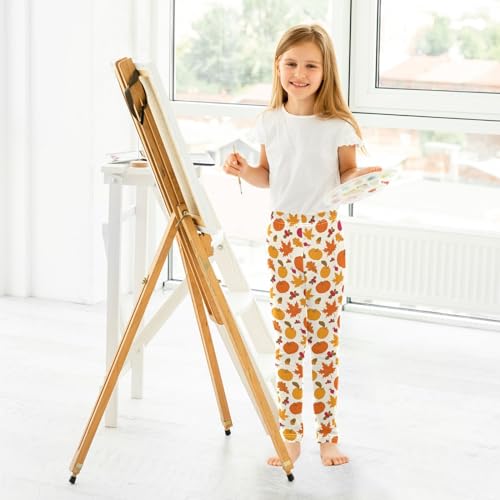 Aslsiy Girls Leggings Abstract Tiger Print Toddler Stretch Tights Pants Orange Pants4