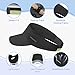 Trodalo Kids Sun Visor Hats for Girls Boys, Lightweight Cooling Stretchy Visor, Packable Sports Hat for Running, Tennis, Golf Black