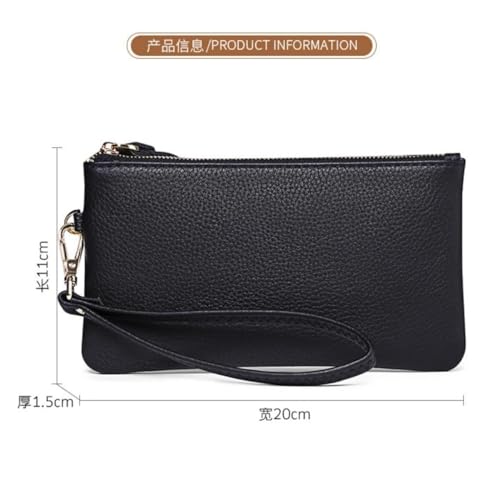 Genuine Leather Wristlet Strap Pone Pouch Zipper Around Coin Pocket Clutch Purse Rfid Blocking Wallet for Women(Red)4