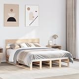 Solivagant Massivholzbett ohne Matratze 160x200 cm Kiefernholz, Möbel,Betten Zubehör,Betten Bettgestelle, 37 kg-3302300