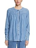 ESPRIT Aus Tencel™: Bluse in Denimoptik
