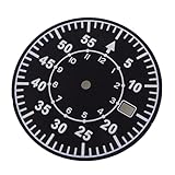 ATOMUSERLY 1 pz No Logo Pilot Orologio Quadrante 33.5mm for NH35 NH36 ETA2824 PT5000 ST2130 Verde Luminoso Diver Campo Parti(B black,For eta2824 pt)