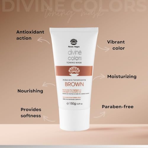 PÉROLA NEGRA Divine Colors Toning Mask Brown miniatura 4